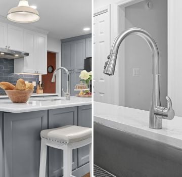 Image of J&J Construction kitchen remodel with a large sink and touchless faucet in Naperville, IL