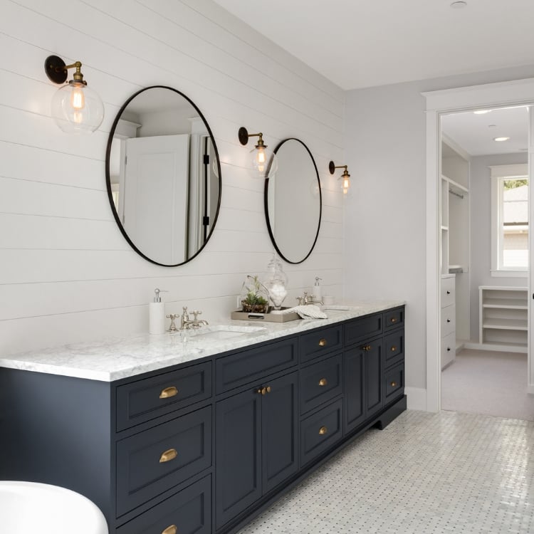 dark vanity bathroom design