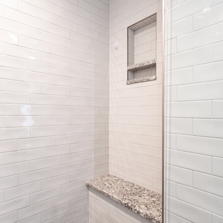 shower niche and shower bench
