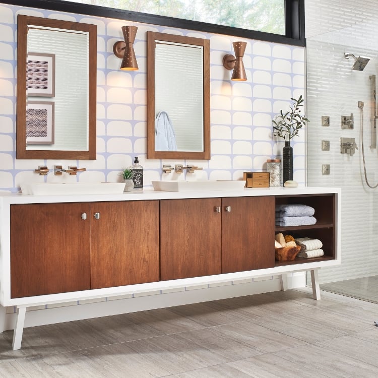 cherry bathroom vanity