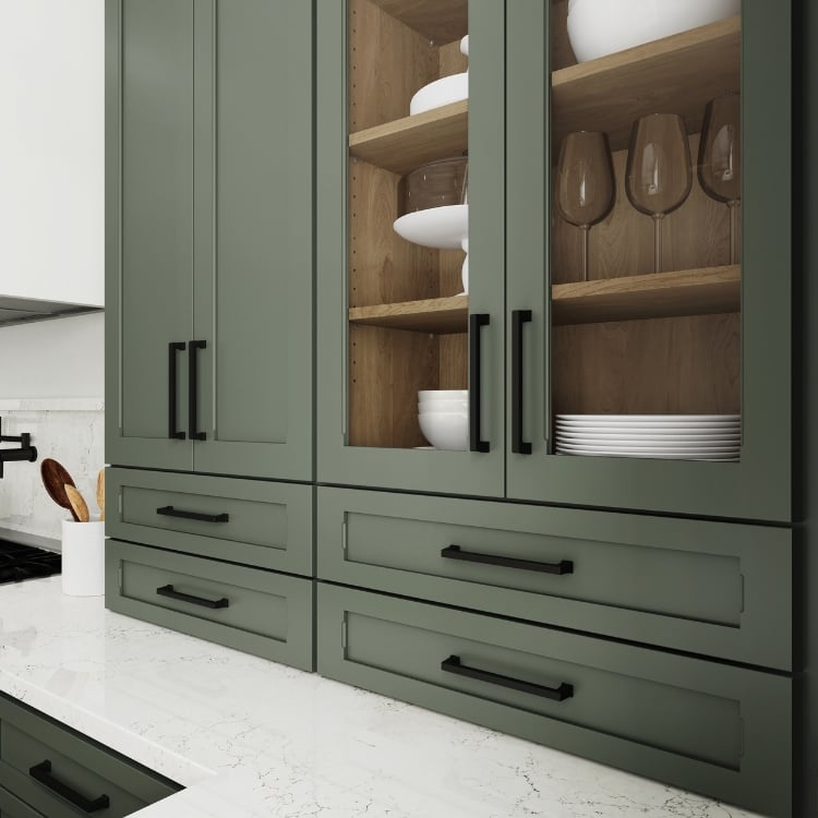 sage green kitchen cabinet