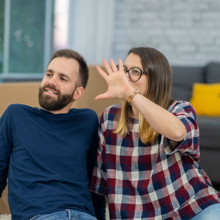 couple envisioning new space