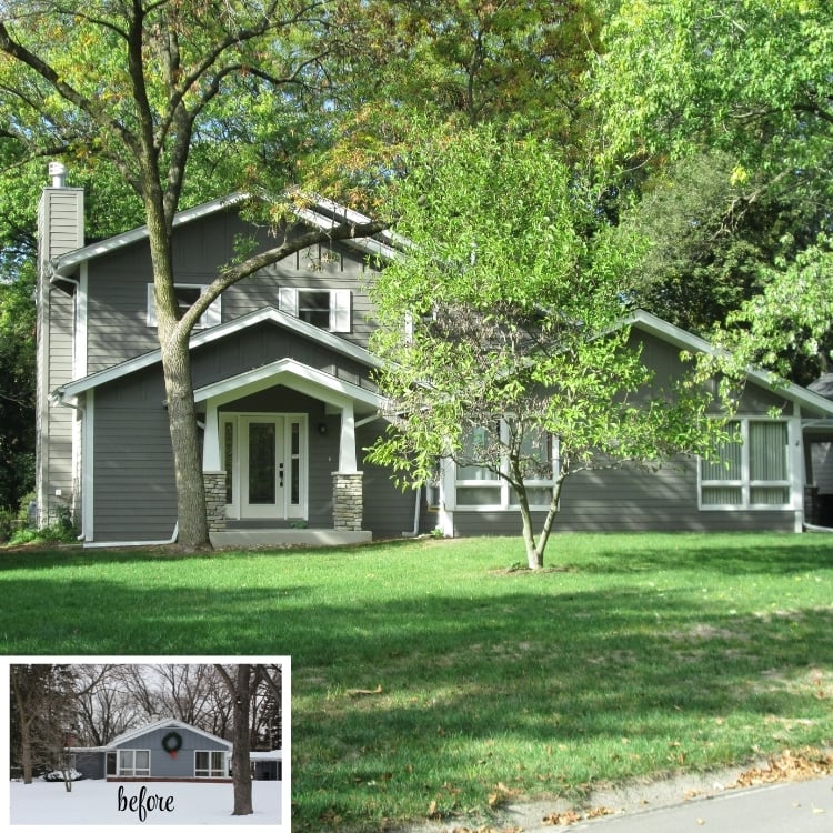 before and after second story home addition