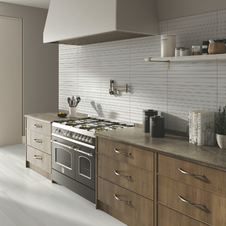 textured kitchen backsplash tile