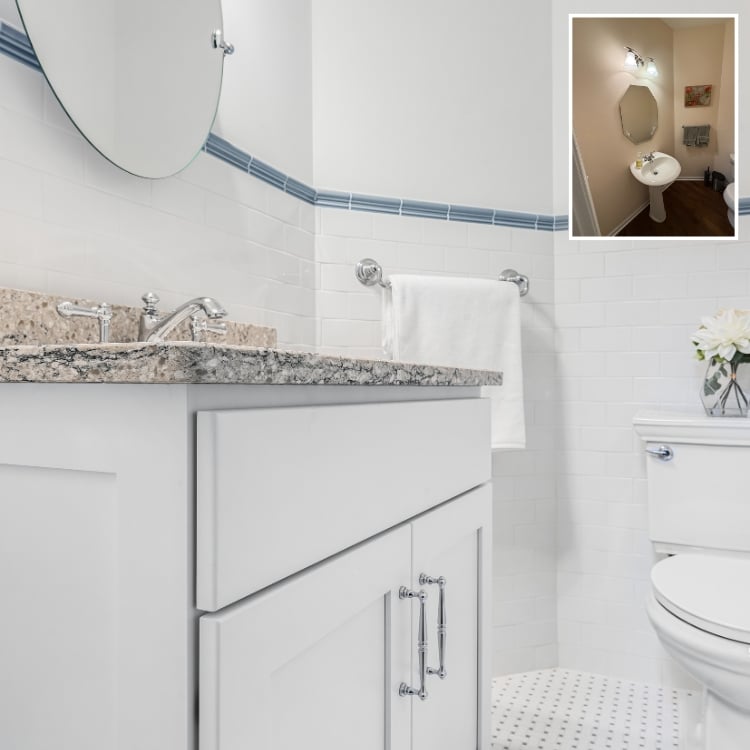 Winfield Bathroom Remodel: Guest & Powder Room Transformation with Timeless Elegance