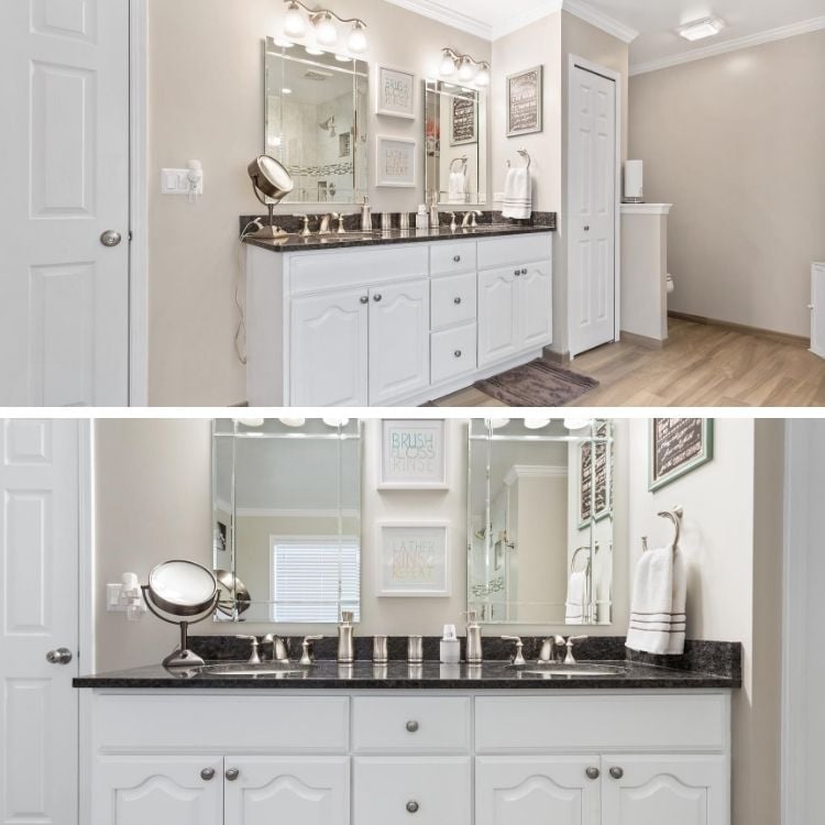 A Big St. Charles Master Bathroom Reveal by J&J Construction