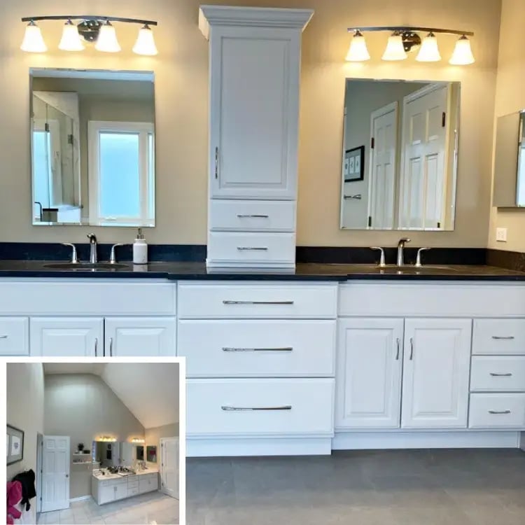 A Woodridge Bathroom That Wows by J&J Construction