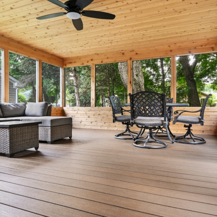 Custom Screened Porch for Family Living by J&J Construction