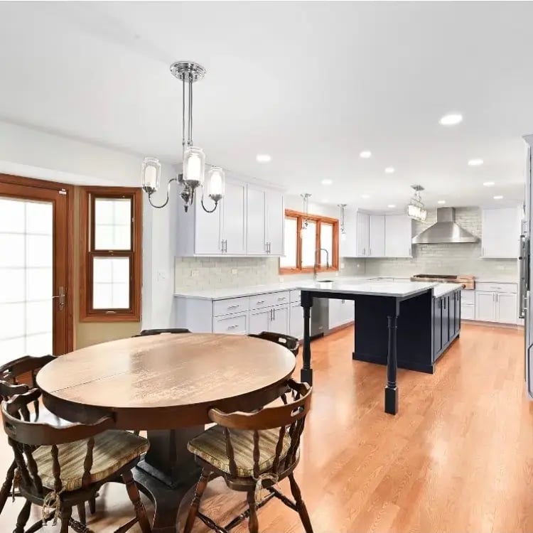 Eat-In Kitchen and Powder Room: Space Reimagined by J&J Construction