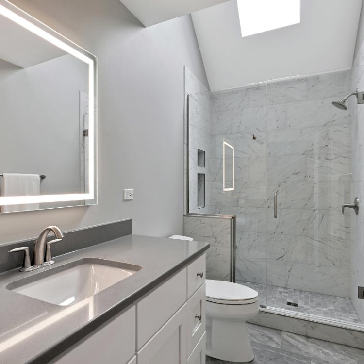 From Hall Bath to Mini Master by J&J Construction