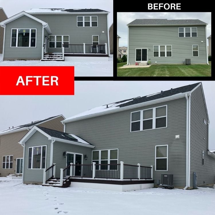 In Naperville, A Sunroom Addition and New Deck Blend in Perfectly