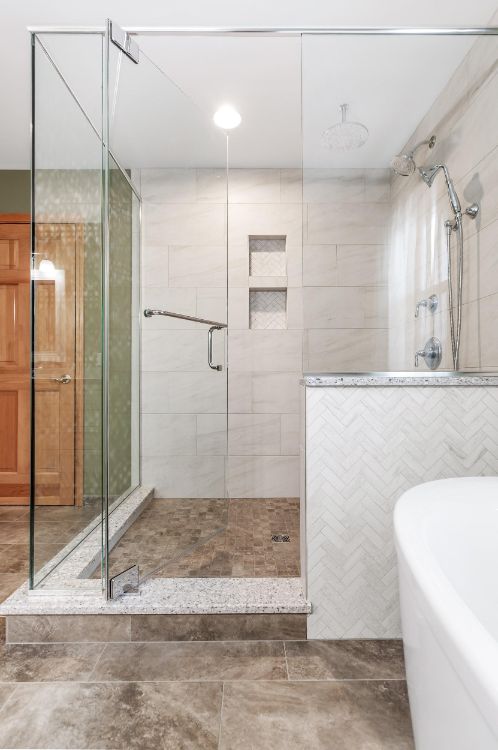 Moving into the light in this Aurora IL master bath project