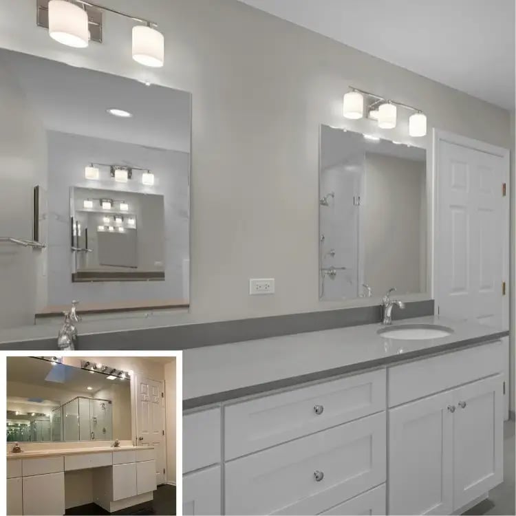 Primary Bathroom in Glen Ellyn Reimagined by J&J Construction