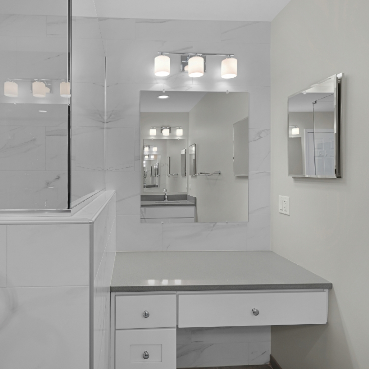 Primary Bathroom in Glen Ellyn Reimagined by J&J Construction