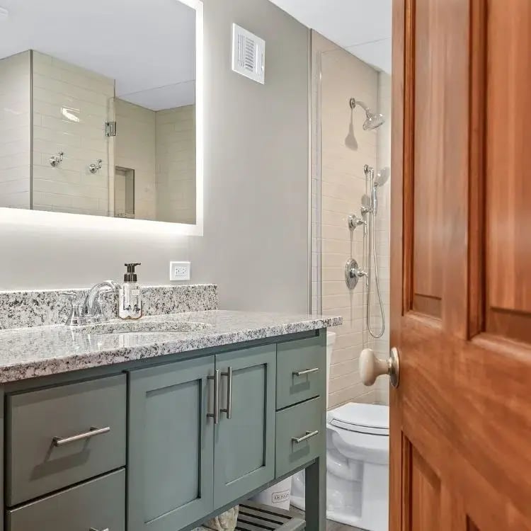 Rustic to Fantastic Wheaton Master Bath Project by J&J Construction