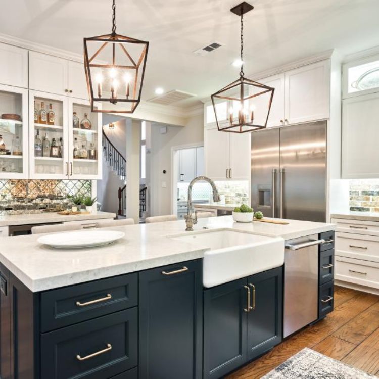 Ten Inspiring Navy Kitchen Ideas