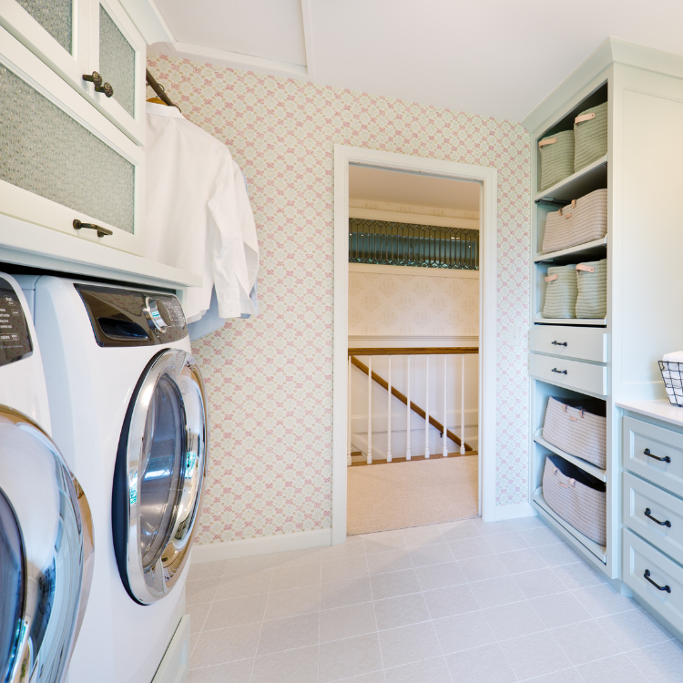 laundry room with storage baskets