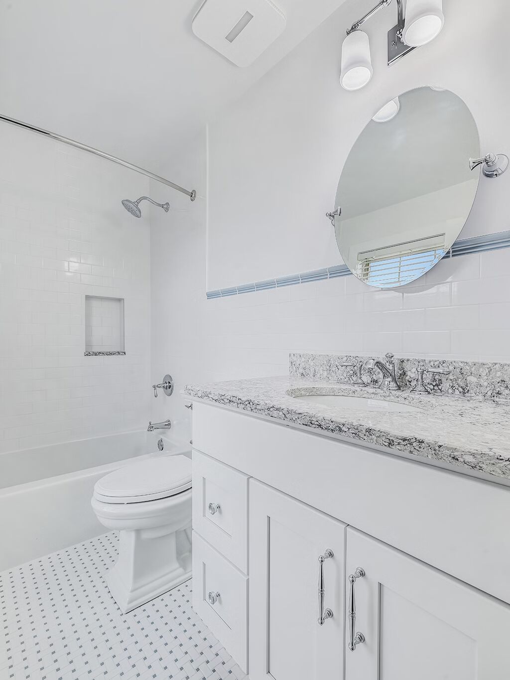 Image of the bathroom after a remodel by J&J Construction in Winfield, IL