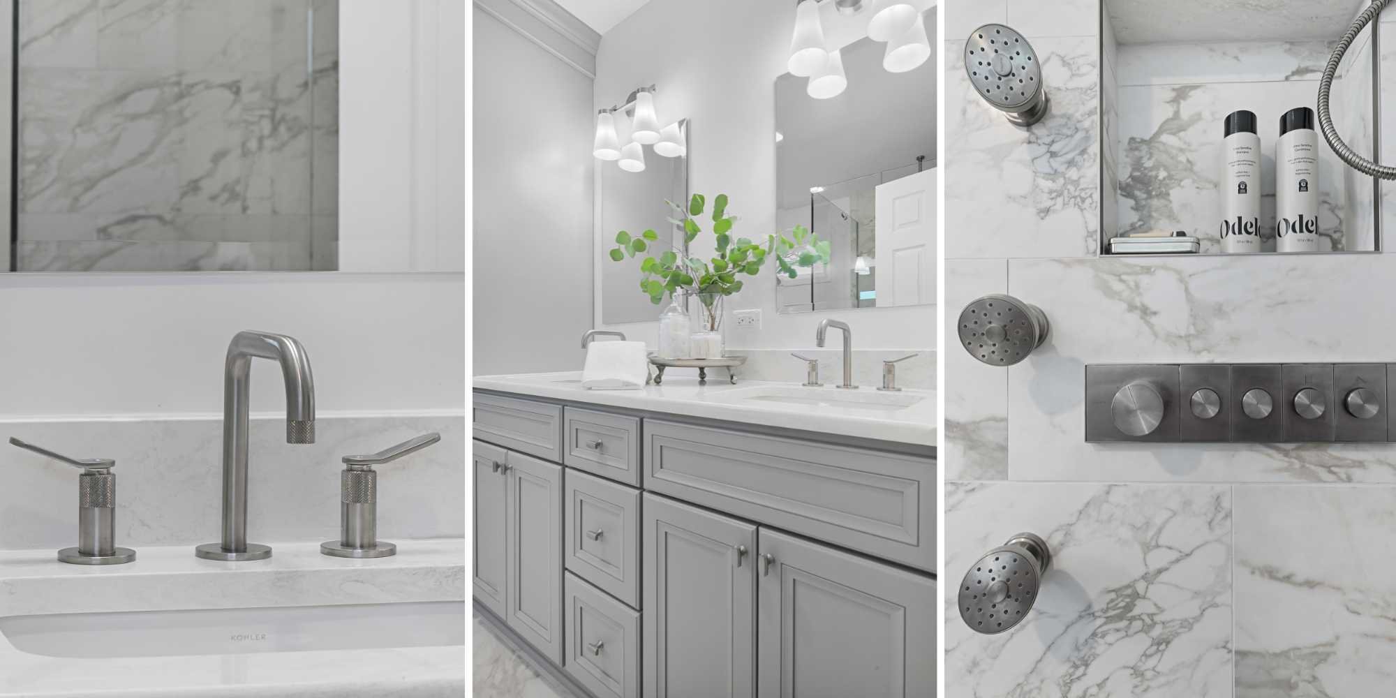 Image of bathroom fixtures in a remodeled bathroom by J&J Construction in the Chicagoland area, IL