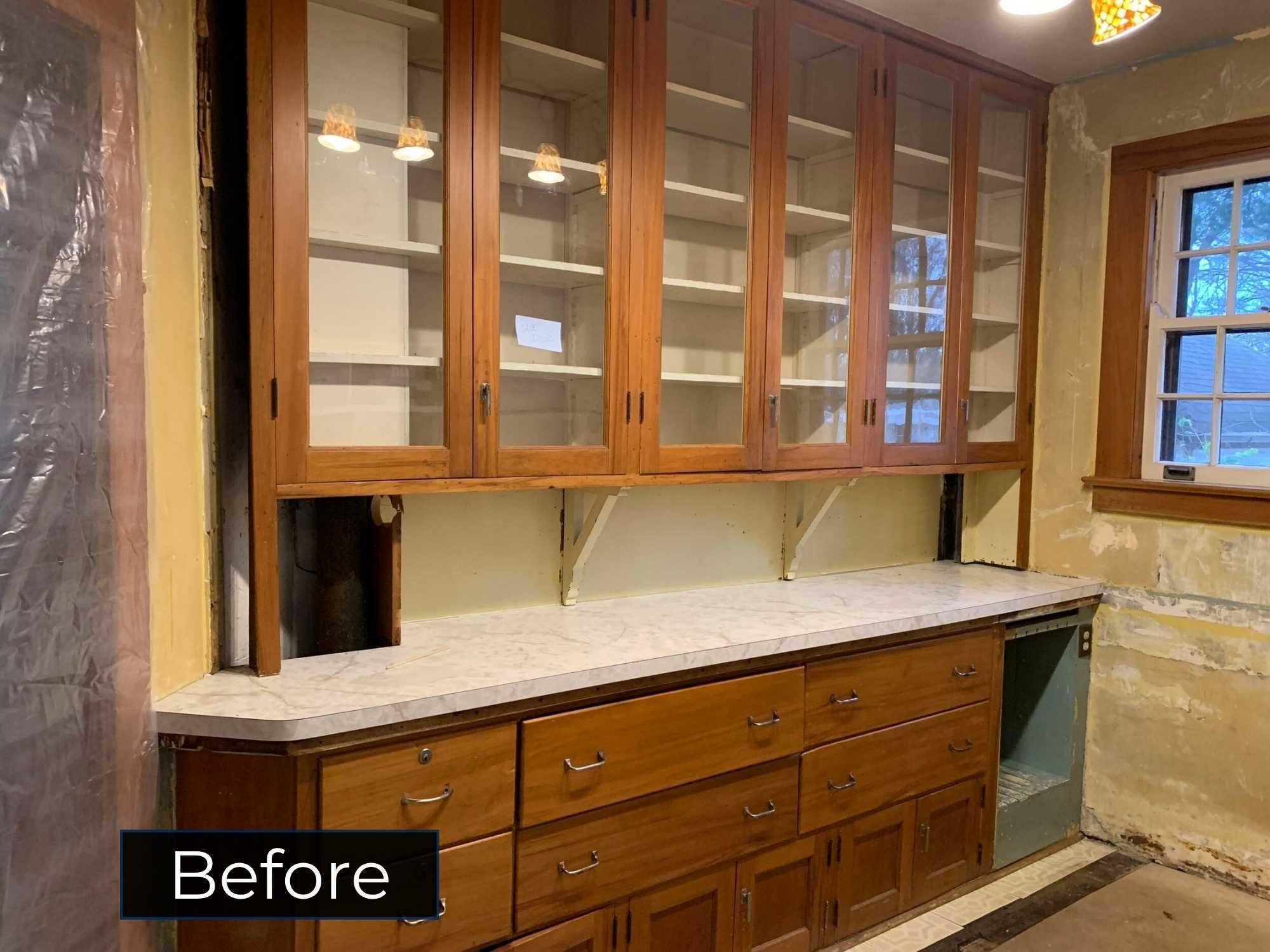Image of before the butler pantry remodel by J&J Construction in Wheaton, IL