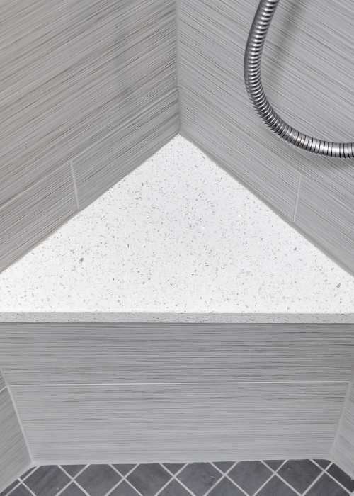 Tub-To-Shower Conversion Corner Seat by J&J Construction of Illinois