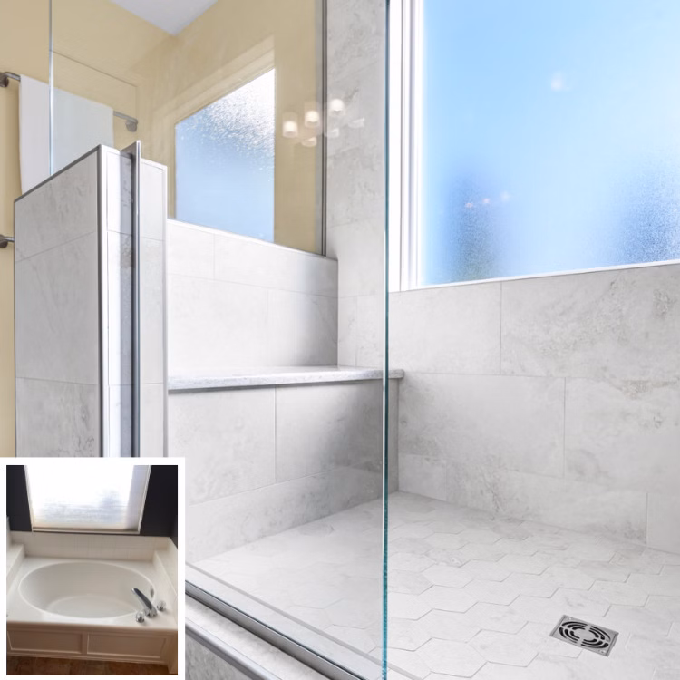 Bright & Modern Master Bathroom Remodel in Aurora