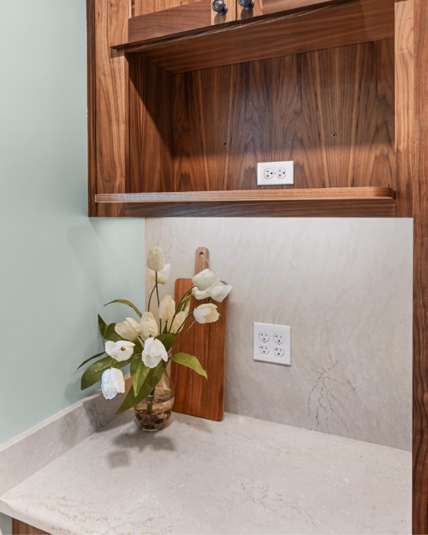 Under-Cabinet Lighting and Custom Bookcase