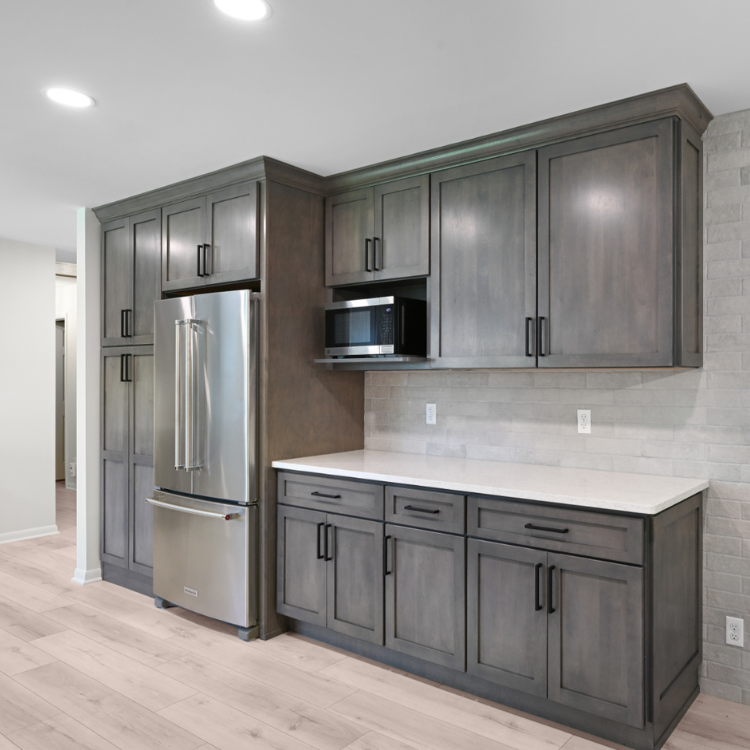 warm wood tone kitchen