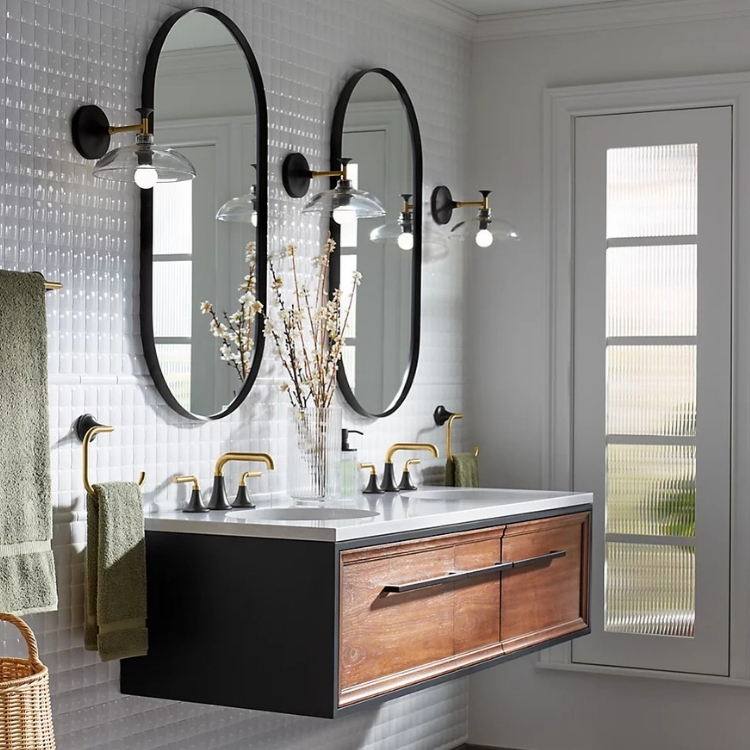 black and gold bathroom sink faucets