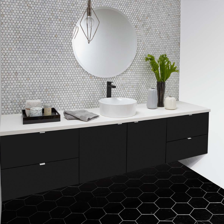 Black bathroom vanity