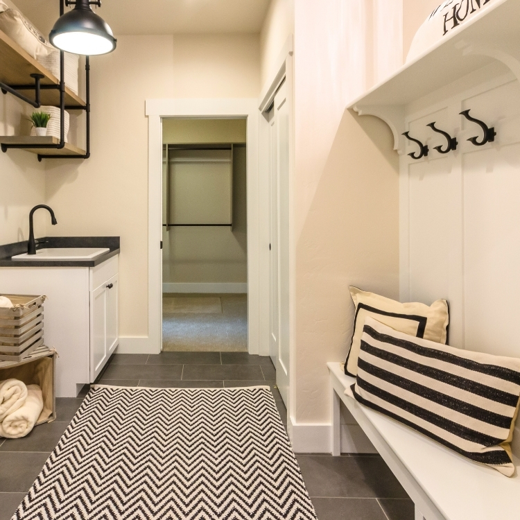 cozy comfortable mudroom