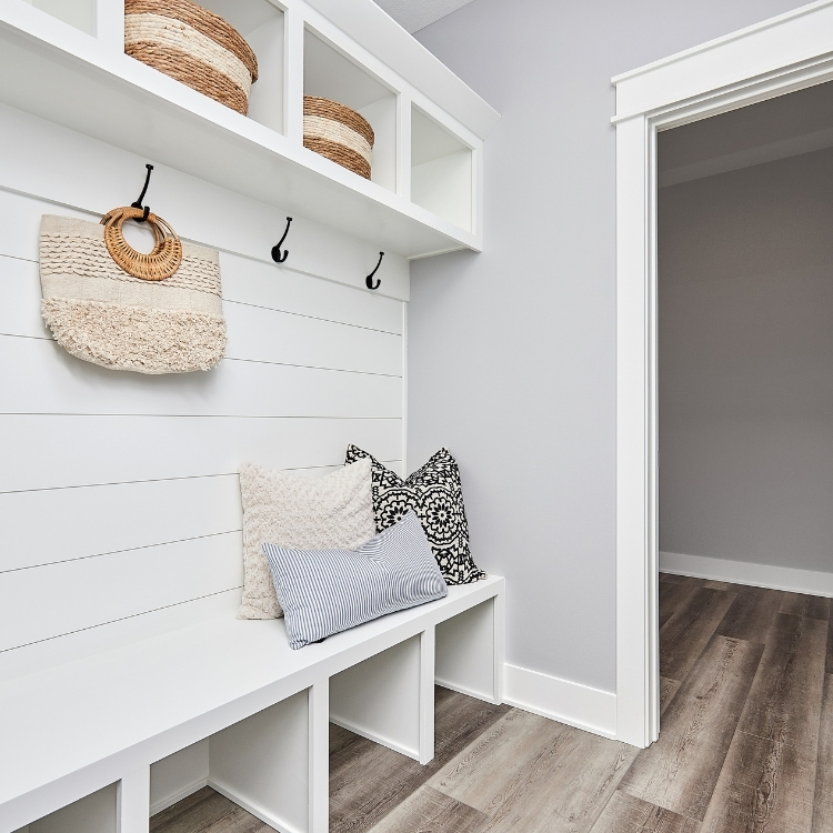 cozy mudroom