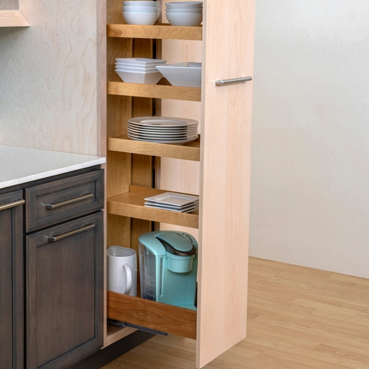 Vertical drawer kitchen cabinet