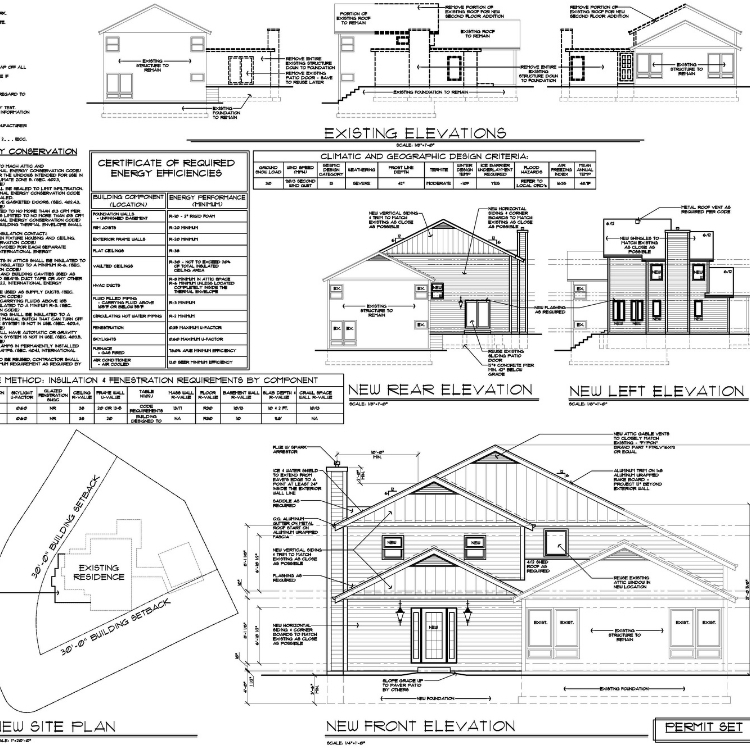 two story addition blueprints