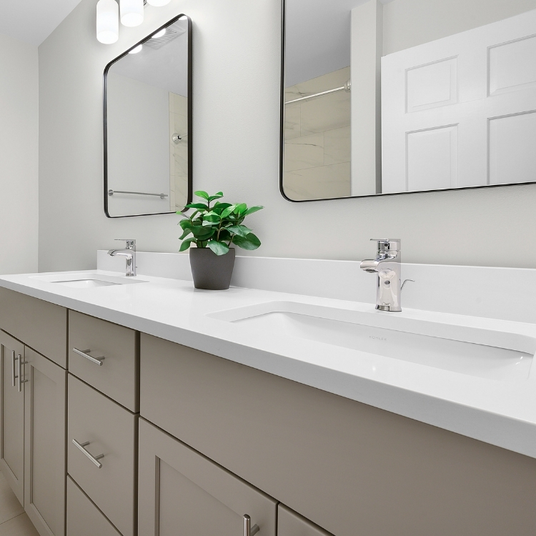 neutral bathroom vanity